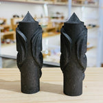 Shungite Crystal Dragon Large Wings Carving Round Tower - 10cm - Ai Ne