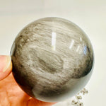 Silver Obsidian Crystal Sphere 7 cm - Ai NeGifts & Crystals