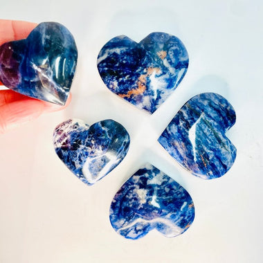 Sodalite Crystal Healing Gemstone Heart 4 cm | Serenity and Spiritual - Ai NeDefault Category