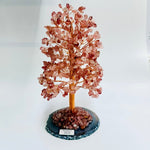 Strawberry Quartz Crystal Tree with Agate Base 20cm-420 grams - Ai Ne