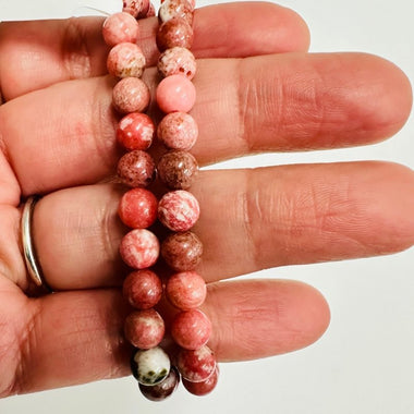 Thulite Round Crystal Bracelet 6mm - Ai NeGifts & Crystals