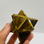 Tiger Eye Merkaba Star / Star Tetrahedron 247 grams| Abundance and Protection - Ai NeGifts & Crystals