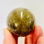 Very RARE! Garden Quartz / Lodolite / Phantom Quartz Crystal Sphere with Rutile 96 grams 4.3cm - Ai NeDefault Category