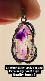 Very Rare!! Stunning Super 7 Pendant in 925 Silver 22mm x 12mm - Ai Ne