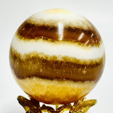 Yellow Calcite Crystals Sphere 6cm - Ai Ne