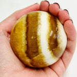 Yellow Calcite Crystals Sphere 6cm - Ai Ne