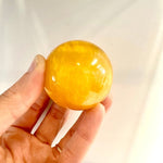 Yellow Fluorite Crystal Sphere | Clarity Focus Spiritual Growth 195 grams - Ai Ne