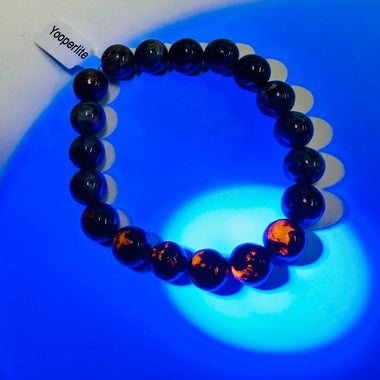 Yooperlite Crystal Bracelet UV Reactive 10mm - Ai NeJewellery