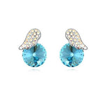 18kt White Gold plated Swarovski Crystal Stud Earrings Wings - Ai NeDefault Category