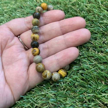 RARE Bumble Bee Jasper Crystal Gemstone Bracelets 8mm - Ai NeDefault Category