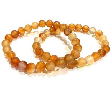 Carnelian Round Gemstone Crystal Bracelet | Energizing and Vibrant Accessory - Ai NeJewellery