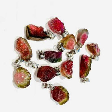925 STERLING SILVER WATERMELON TOURMALINE CRYSTAL PENDANT - Ai NeDefault Category