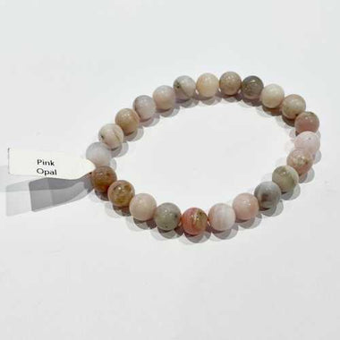 Pink Opal Gemstone Crystals Bracelet - 10mm | Embrace Serenity and Emotional Healing - Ai NeJewellery