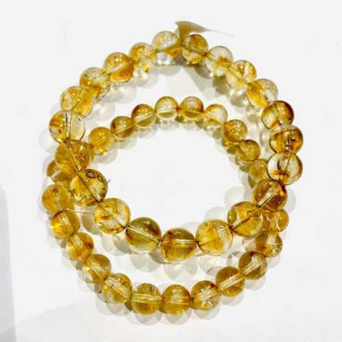 Golden Azeztulite Crystal Bracelet - 8mm | Manifestation and Spiritual Growth Bracelet