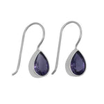 Amethyst Tear Drop Gems 925 Silver Earring | Healing and Well Being - Ai NeDefault Category