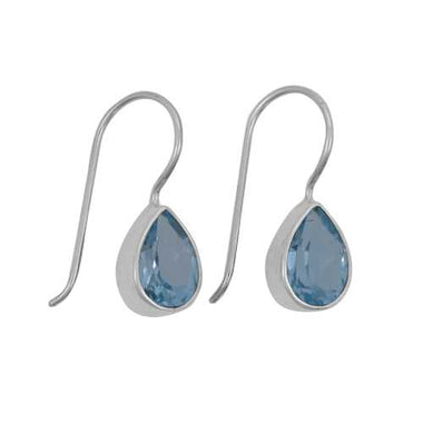 Blue Topaz Tear Drop Gems 925 Silver Earrings | Embrace Sparkling Elegance and Spiritual Serenity - Ai NeDefault Category