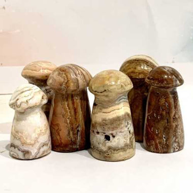 Handmade Carving Quartz Agate Mix Mushroom 55mm - Ai NeDefault Category