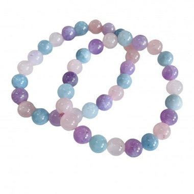Dream Quartz Gemstone / Swarovski Crystals Bracelet size 8mm - Ai NeJewellery