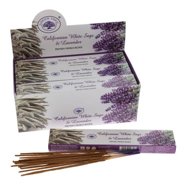 Green Tree Incense 15gms - Californian White Sage & Lavender - Ai Ne