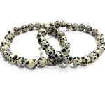 Dalmatian Jasper Round Gemstone Crystal Bracelet - Ai NeJewellery