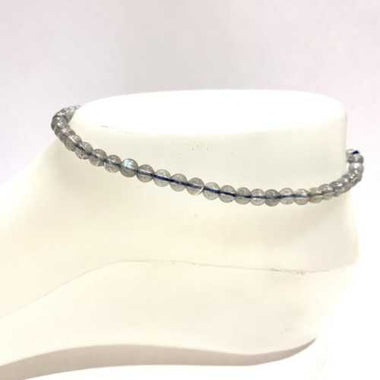 Labradorite Crystal Gemstone Anklet -Size Round 4mm - Ai NeJewellery