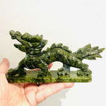 Handcarved Authentic Green Jade Dragon | Fengshui Embrace Ancient Wisdom and Protective Energies - Ai NeDefault Category