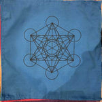 100% Cotton Gridding Cloth | Metatron Cube Sacred Geometry Pattern | Energy Grid Tool - Ai NeGifts & Crystals