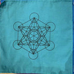 100% Cotton Gridding Cloth | Metatron Cube Sacred Geometry Pattern | Energy Grid Tool - Ai NeGifts & Crystals