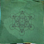 100% Cotton Gridding Cloth | Metatron Cube Sacred Geometry Pattern | Energy Grid Tool - Ai NeGifts & Crystals