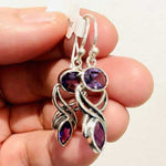 Amethyst Flower Oval Marquis Gems 925 Silver Earring | Healing and Well Being - Ai NeDefault Category