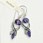 Amethyst Flower Oval Marquis Gems 925 Silver Earring | Healing and Well Being - Ai NeDefault Category