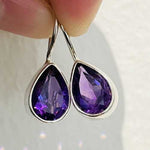 Amethyst Tear Drop Gems 925 Silver Earring | Healing and Well Being - Ai NeDefault Category