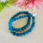 "AAA" Blue Apatite Crystal Elastic Bracelet - Ai Ne