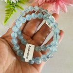 "AAA" Aquamarine Crystal Bracelet 8mm - Ai Ne