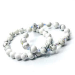 Howlite Gemstone / Swarovski Crystals Bracelet size 8mm - Ai NeJewellery