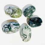 Genuine Crystal Gemstone Moss Agate Palm Stone - Approx. 7cm | Embrace Nature's Tranquility and Healing Energies - Ai Ne