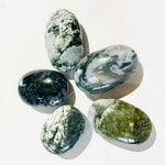 Genuine Crystal Gemstone Moss Agate Palm Stone - Approx. 7cm | Embrace Nature's Tranquility and Healing Energies - Ai Ne