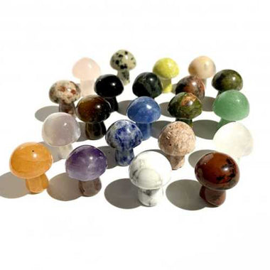 Genuine Carved Crystal Mushrooms 2cm Height - Choose Your Crystal |  Whimsical Energy and Healing Properties