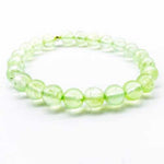 Grape stone (Phrenite) Gemstone / Swarovski Crystals Bracelet size 8mm - Ai NeJewellery