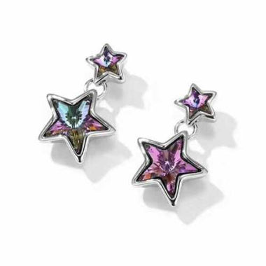 LIMITED! 925 Sterling silver Swarovski Crystal Earrings Double Stars - Ai NeDefault Category