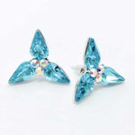 925 Sterling silver Swarovski Stud Earrings Trillium 20mm - Ai NeDefault Category