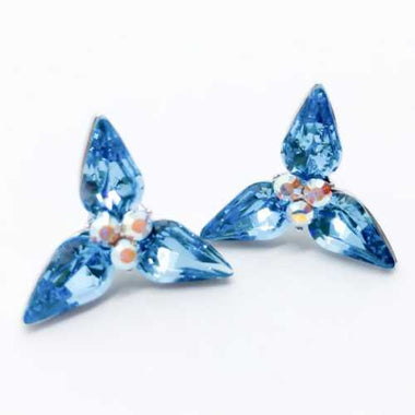 925 Sterling silver Swarovski Stud Earrings Trillium 20mm - Ai NeDefault Category