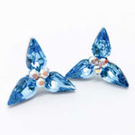 925 Sterling silver Swarovski Stud Earrings Trillium 20mm - Ai NeDefault Category