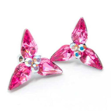 925 Sterling silver Swarovski Stud Earrings Trillium 20mm - Ai NeDefault Category