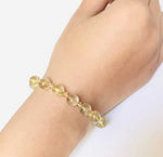 Golden Rutilated Quartz / Swarovski Crystals Bracelet size 8mm - Ai NeJewellery