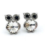 925 Sterling Silver Swarovski Crystal Owl Earrings Multi colour - Ai NeDefault Category
