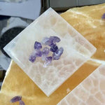Genuine Selenite Gemstone Crystal Square Charging Plate 10cm - Ai NeDefault Category