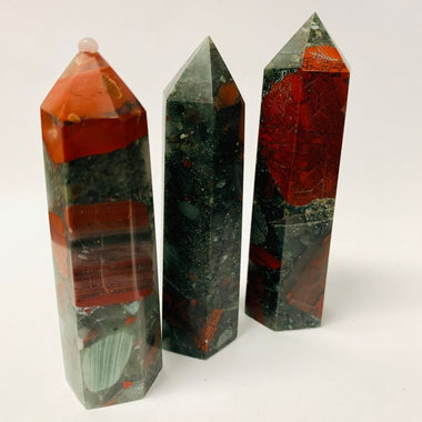 African bloodstone Crystal Tower / Points - 9.5cm - Ai Ne