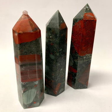 African bloodstone Crystal Tower / Points - 9.5cm - Ai Ne