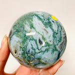 Moss Agate Crystal Sphere 7cm - Ai Ne